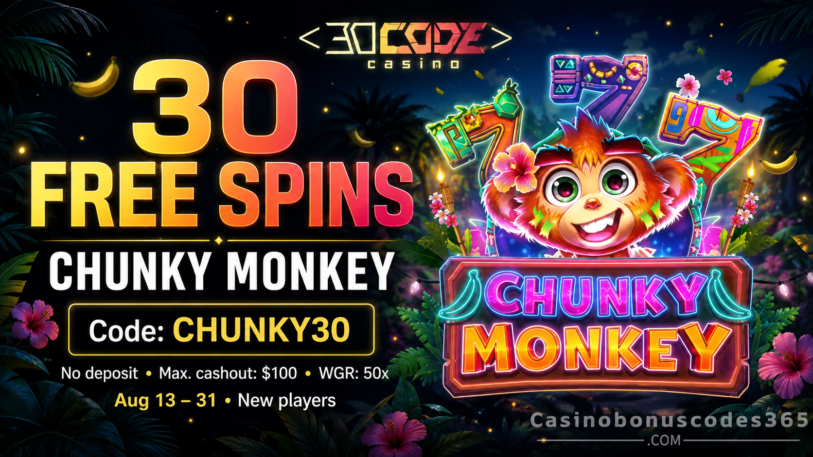 Decode Casino Bonus Offer – 30 no-deposit FREE Spins