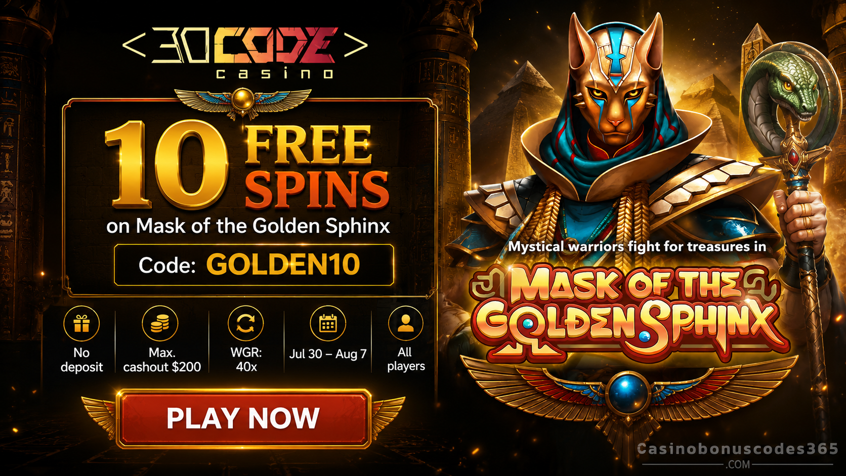 Decode Casino Bonus Offer – 10 no-deposit FREE Spins