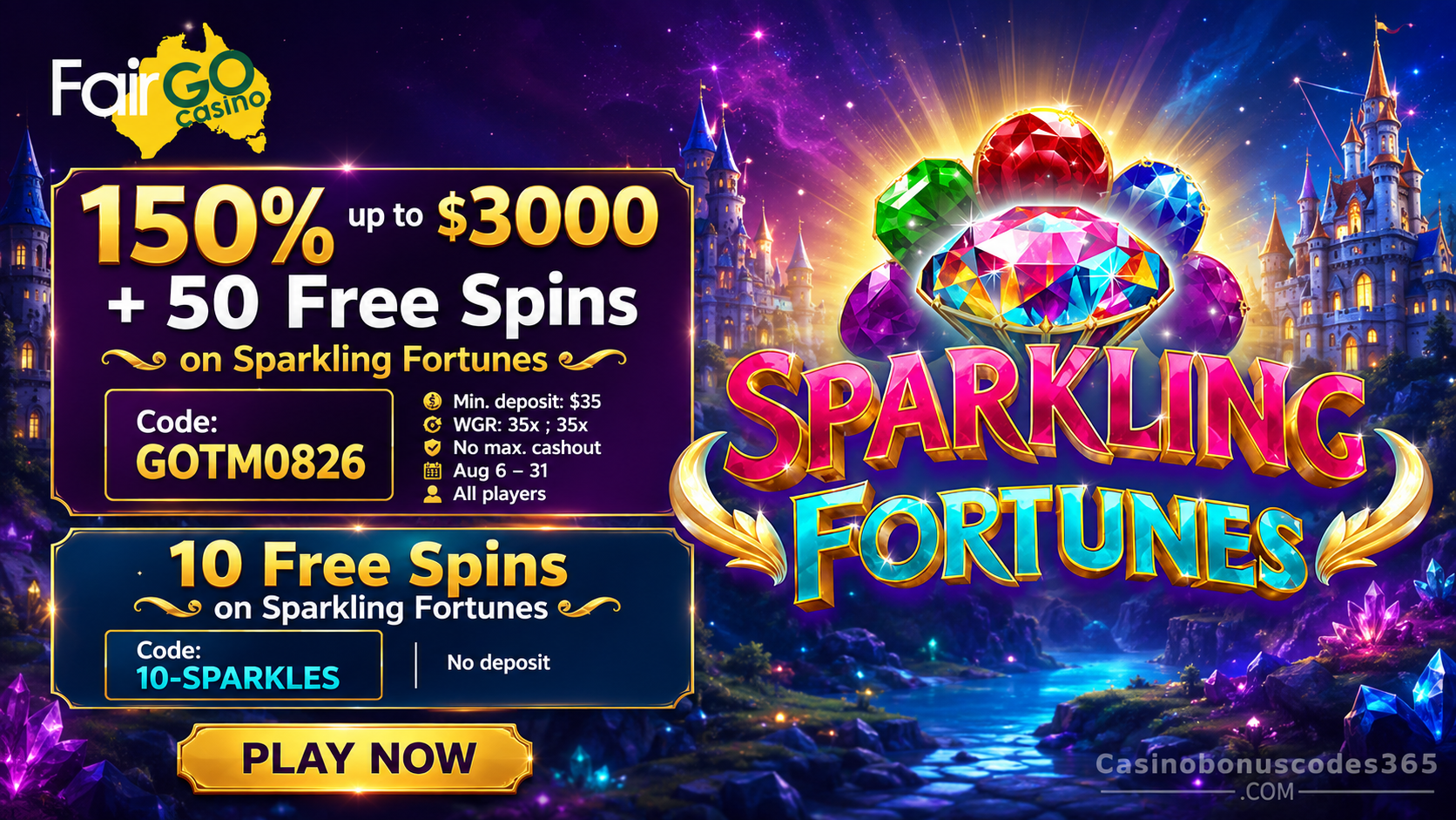 Fair Go Bonus Offer – 150% up to $3,000 + 50 FREE Spins