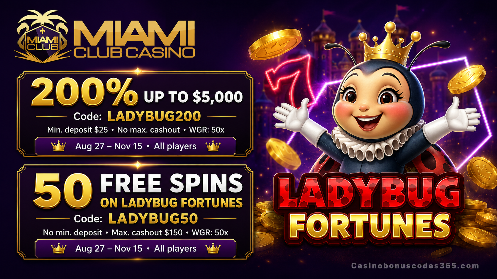 Miami Club Bonus Offer – 200% up to $5,000