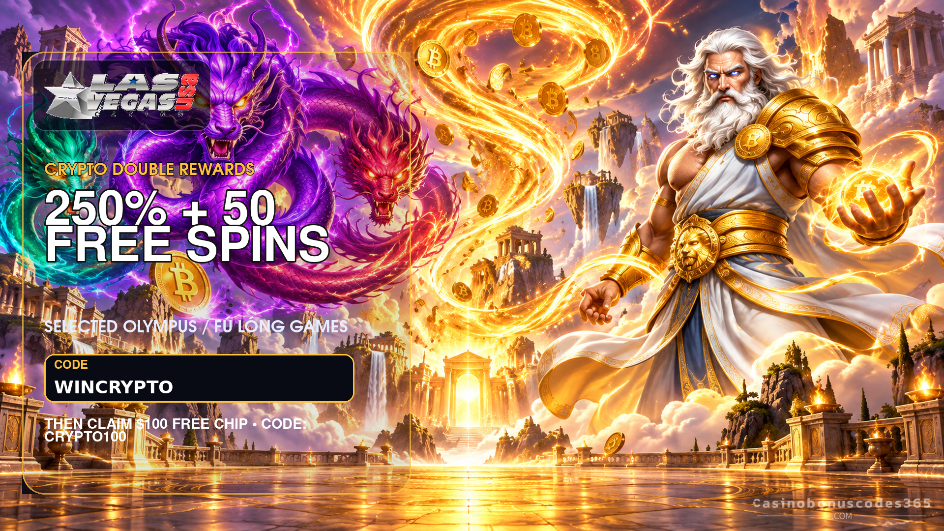 Las Vegas USA Las Vegas USA 250% Crypto Bonus up to $2,500 + 50 FREE Spins and $100 Free Chip