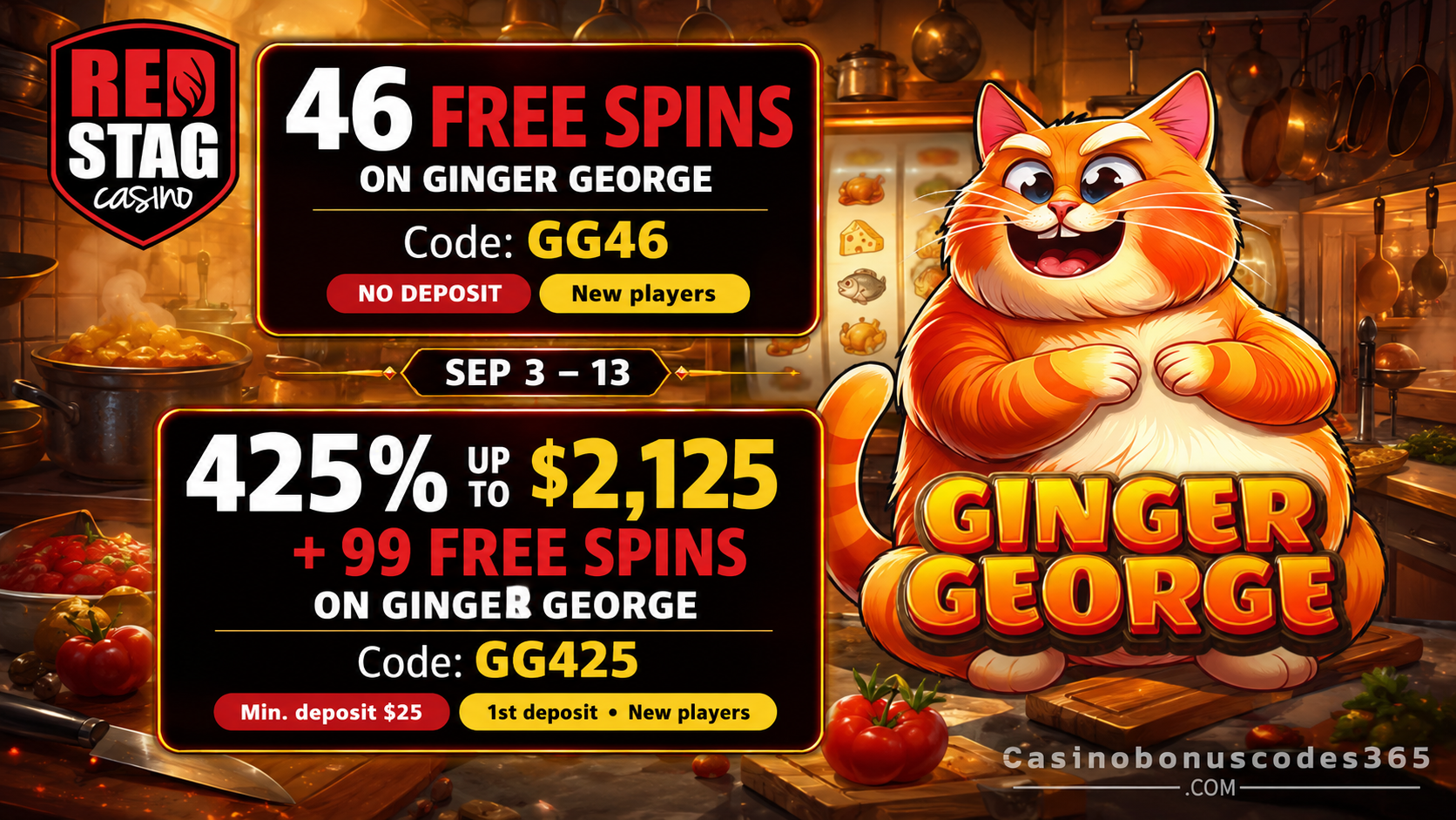 Red Stag Bonus Offer – 46 no-deposit FREE Spins