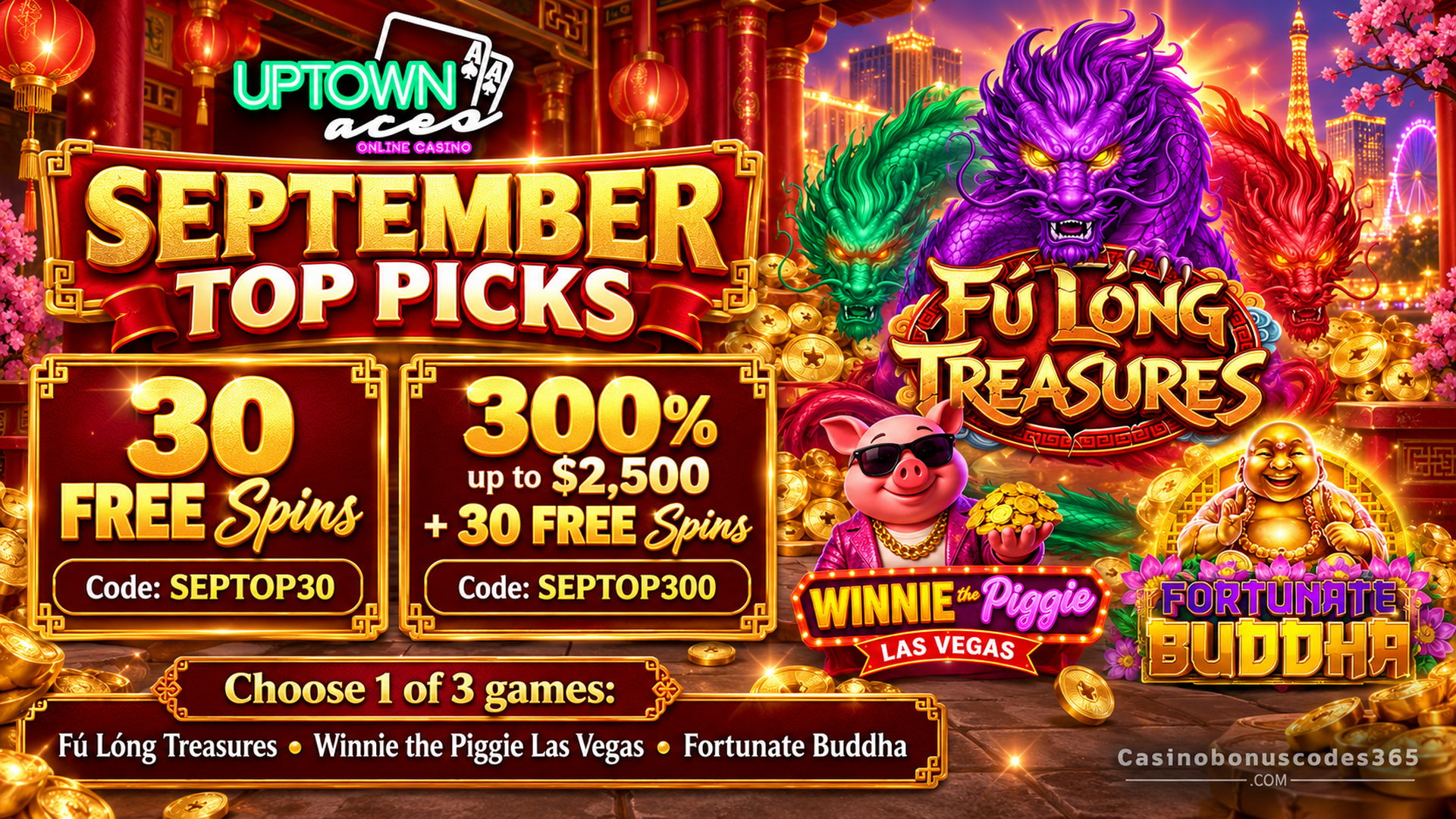 Uptown Aces Bonus Offer – 30 no-deposit FREE Spins