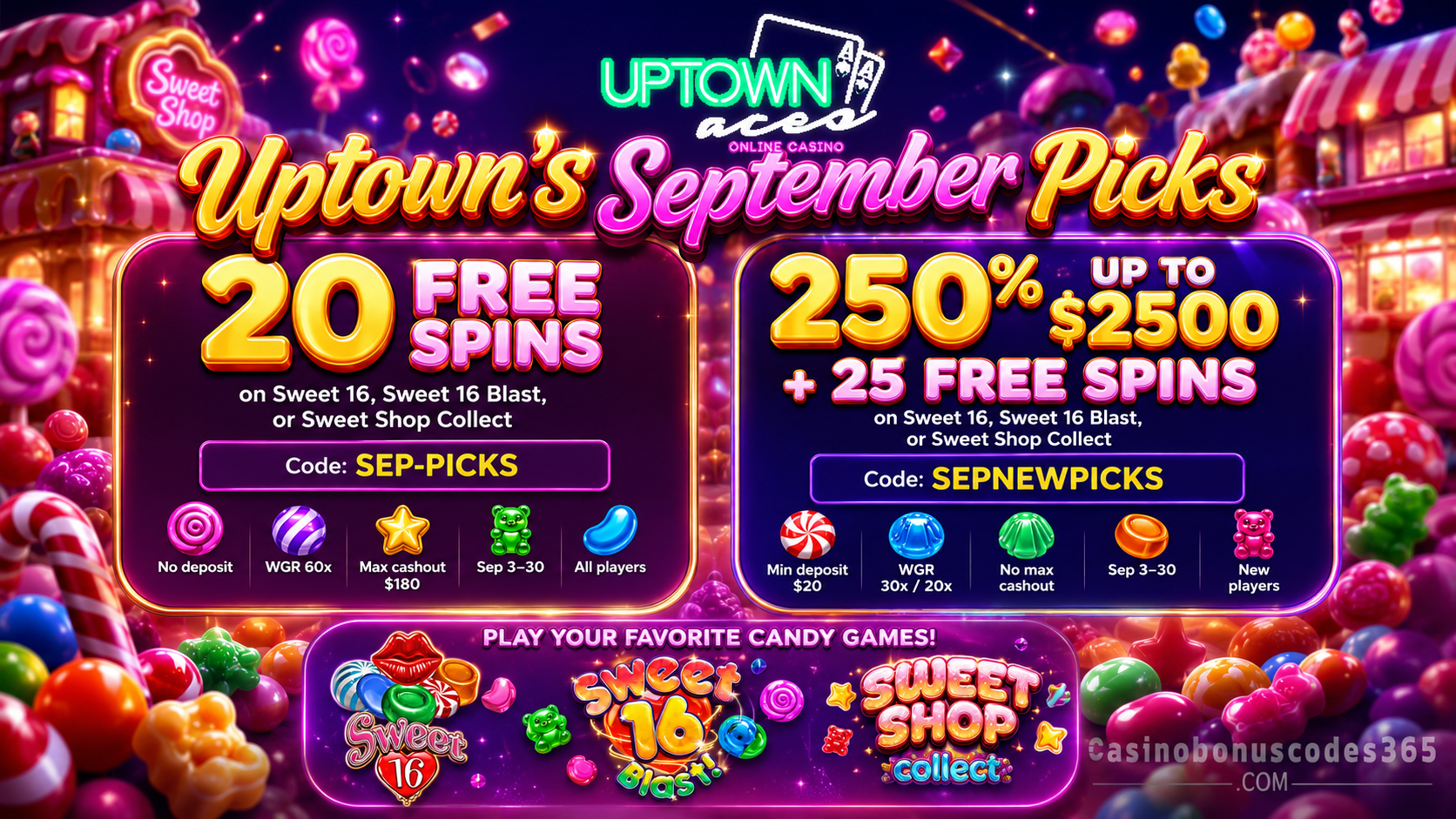 Uptown Aces Bonus Offer – 20 no-deposit FREE Spins