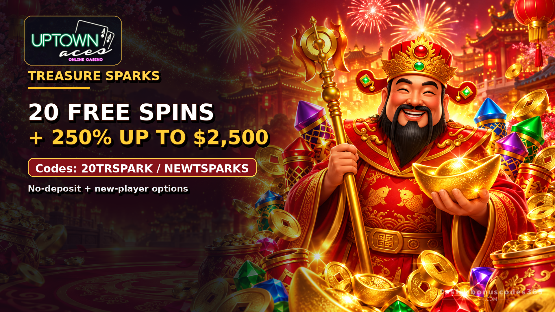 Uptown Aces 20 no-deposit FREE Spins
