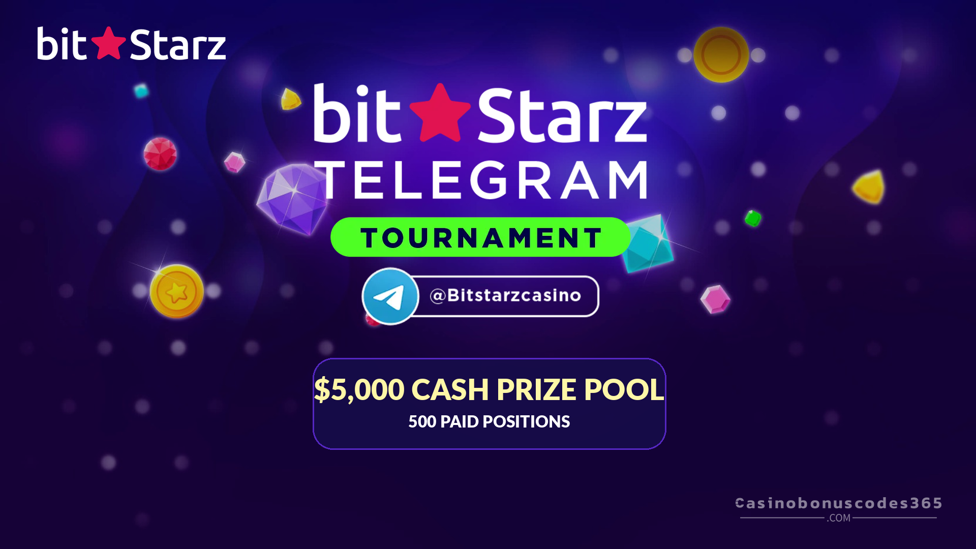 BitStarz Telegram Tournament: $5,000 Across 500 Prize Places