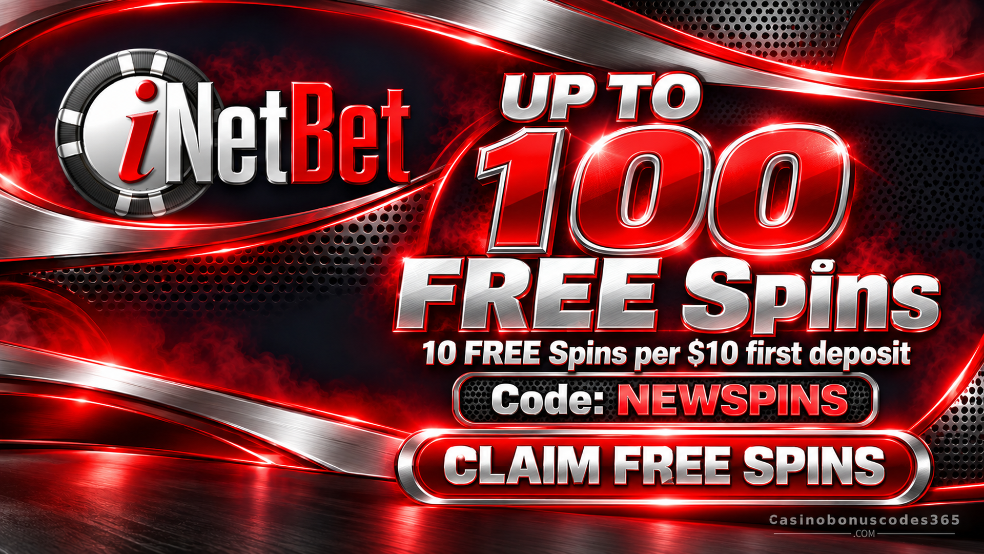 iNetBet First Deposit Offer: Up to 100 FREE Spins with NEWSPINS