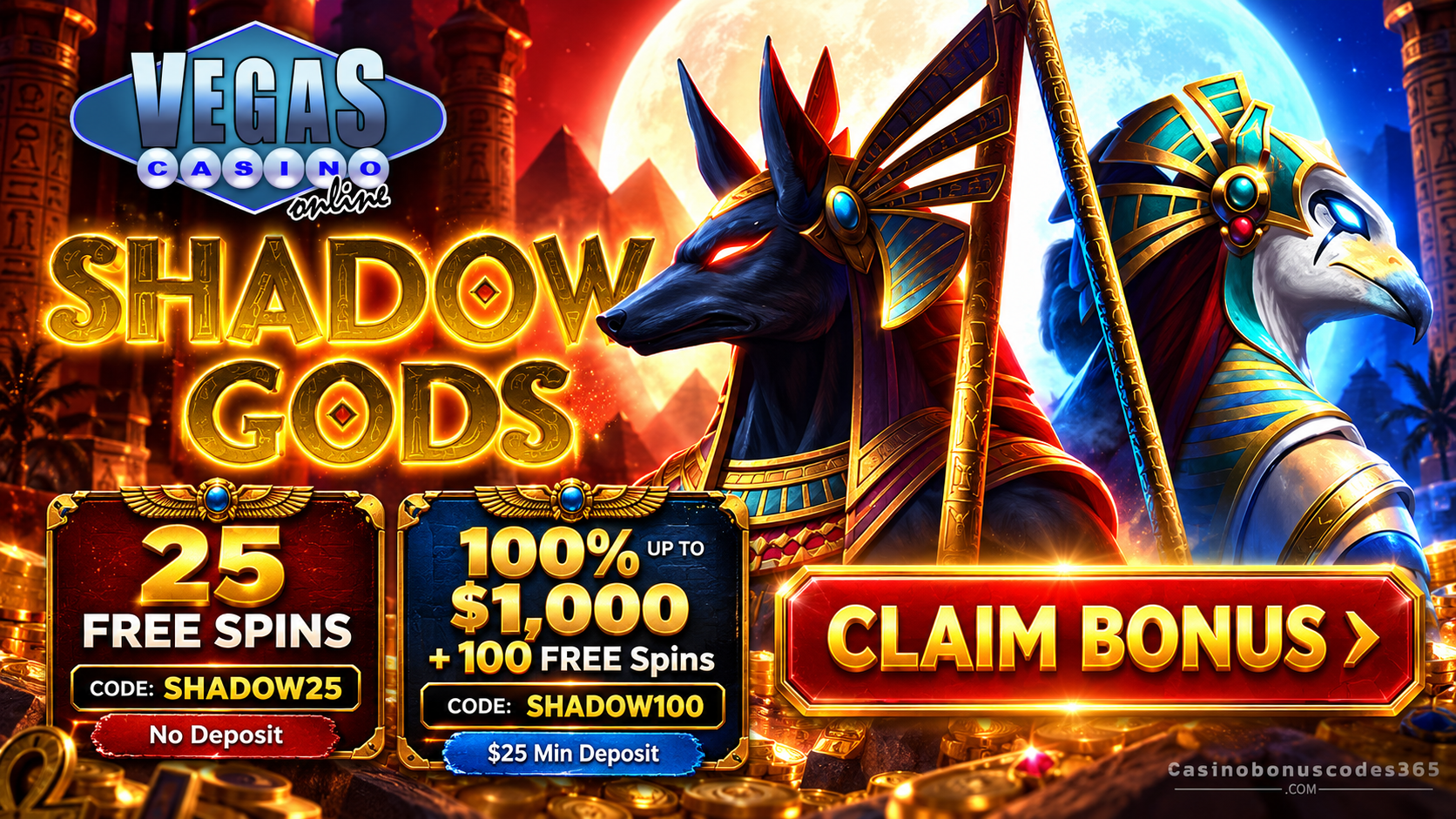 Ozwin Casino Shadow Gods: 33 FREE Spins + 333% Welcome Bonus