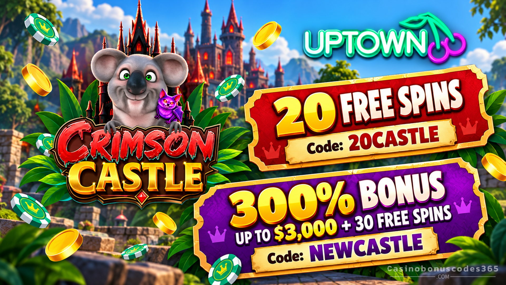 Uptown Pokies 20 no-deposit FREE Spins